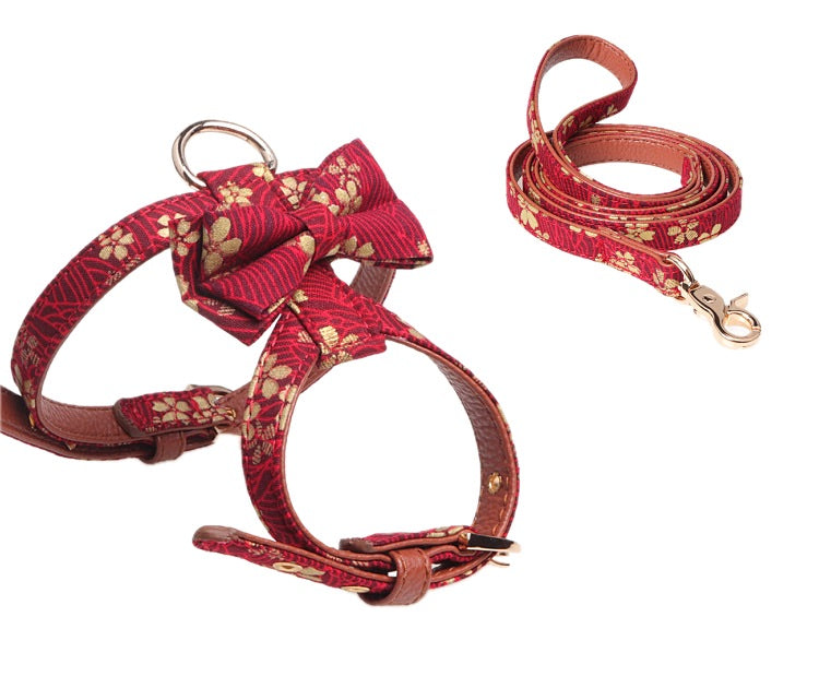 Dog / Cat Chest Harness Leash Set | Flower Style #BPS18068