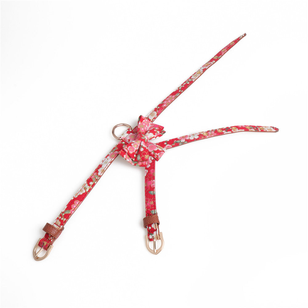 Dog / Cat Chest Harness Leash Set | Flower Style #BPS18068