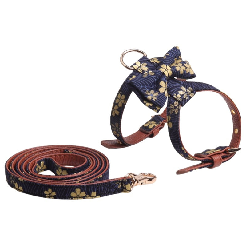 Dog / Cat Chest Harness Leash Set | Flower Style #BPS18068