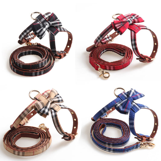 Dog / Cat Chest Harness Leash Set | British Style #BPS18680
